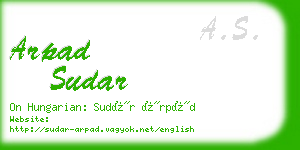 arpad sudar business card